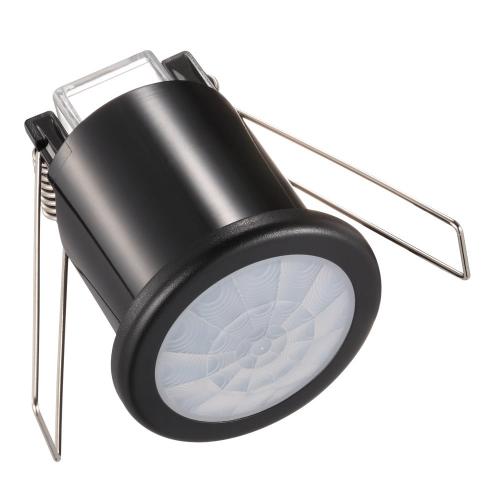 HOFTRONIC™ PIR bewegingssensor met schemerschakelaar 360° bereik 8 meter Maximaal 800 Watt IP20 inbouw kleur zwart