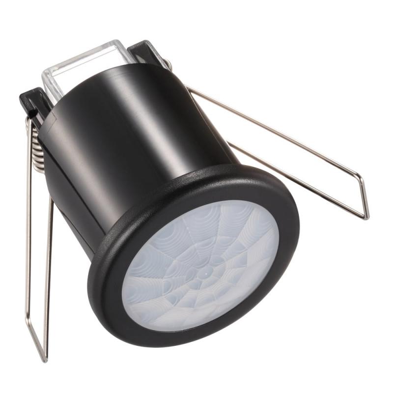HOFTRONIC™ PIR bewegingssensor met schemerschakelaar 360° bereik 8 meter Maximaal 800 Watt IP20 inbouw kleur zwart