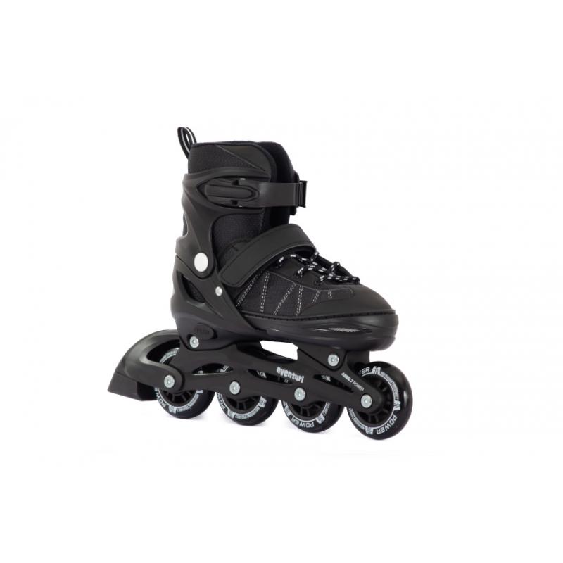 Aventuri Verstelbare Inline Skates Semi softboot Zwart maat 30 33 (S)