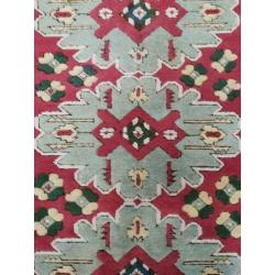 Handgeknoopt anatolisch tapijt Kars roze Perzisch 135x300cm