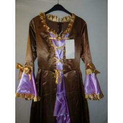 Mooie bruin/goud/lila MARKIES/KONINGIN/PRINSES jurk (2)