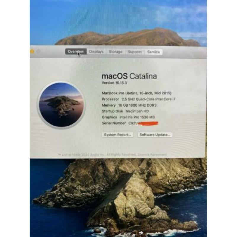 Apple MacBook Pro 15 Inch Mid 2015/ 512GB/ 2.5GHz i7 Met Bon