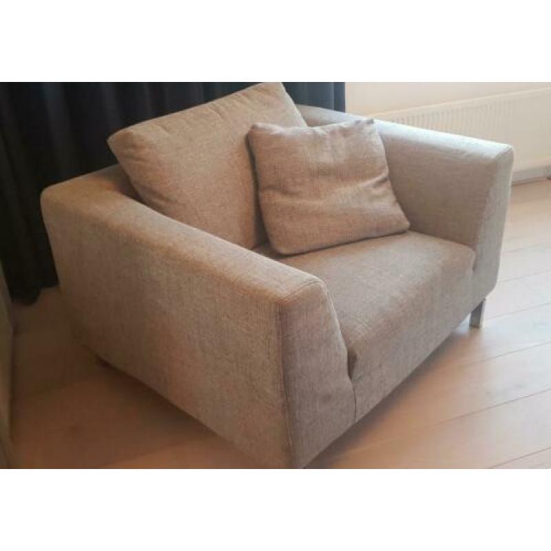 Loveseat, grijs gemeleerd