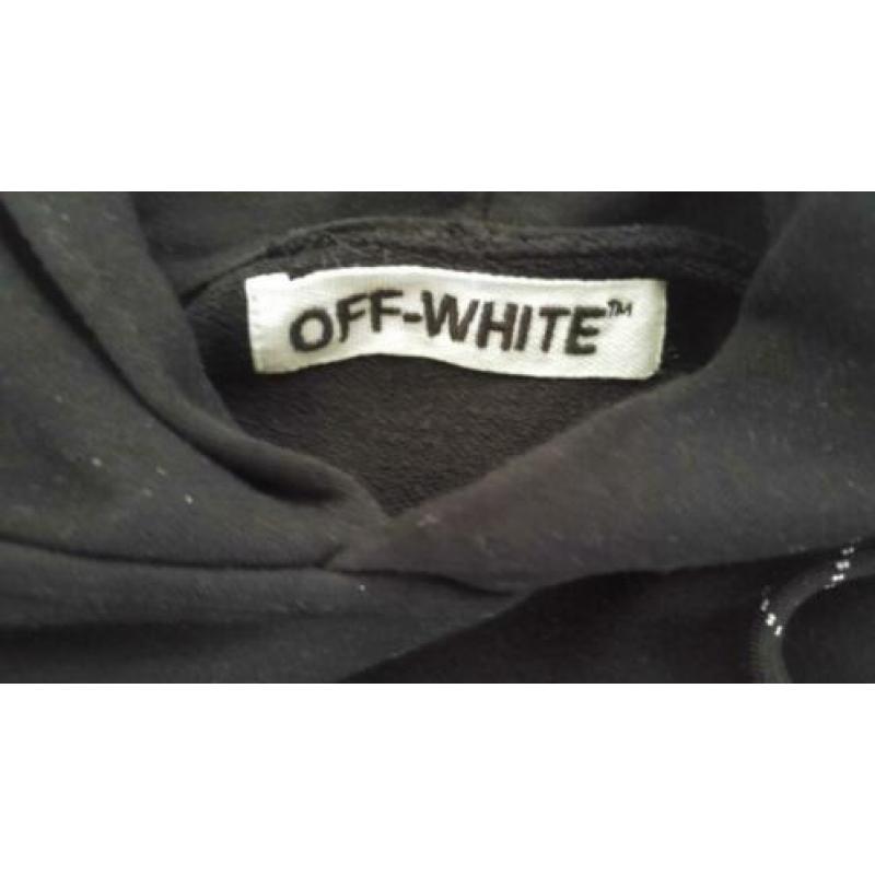 Off White Waves Hoodie M/L Zwart