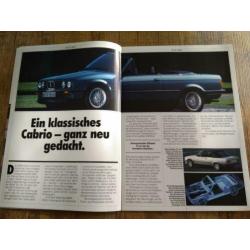 BMW 3 serie cabriolet e30 Duitstalige folder uit 1989