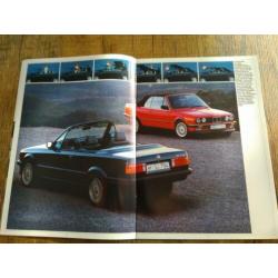 BMW 3 serie cabriolet e30 Duitstalige folder uit 1989