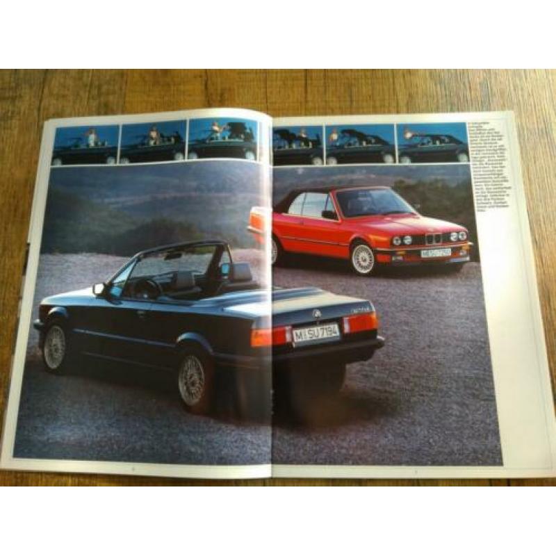 BMW 3 serie cabriolet e30 Duitstalige folder uit 1989