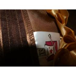 Mooie bruin/goud/lila MARKIES/KONINGIN/PRINSES jurk (2)