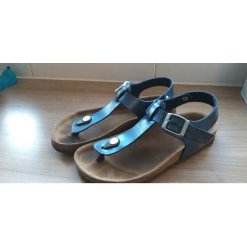 kipling sandalen meisje maat 34 metallic blauw
