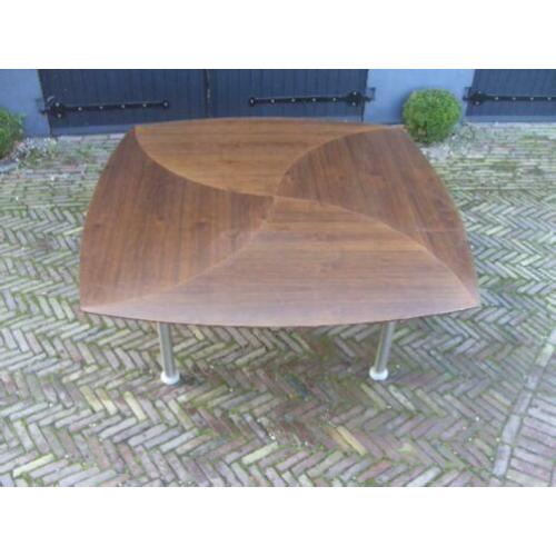 vierkante vergader / eet tafel ( donker eiken )