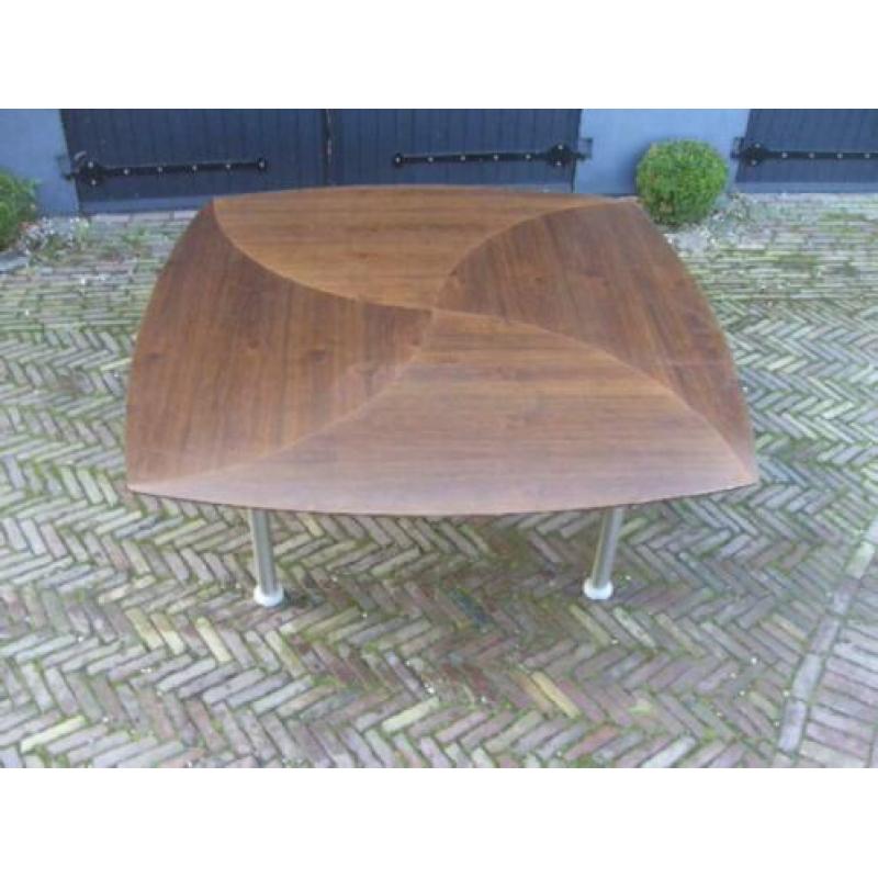 vierkante vergader / eet tafel ( donker eiken )