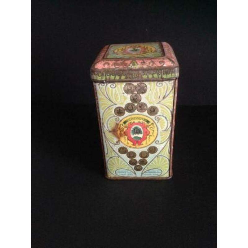 DROSTE 's CACAO netto ½ K.G. For Eng & Colonies Blik nr 4