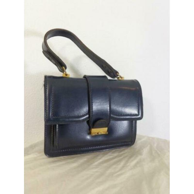 Klein blauw vintage tasje.... nr PP139