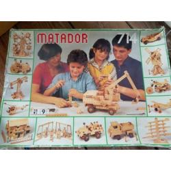 Matador houten constructie speelgoed grote verzameling!