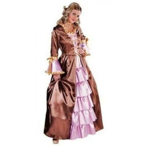 Mooie bruin/goud/lila MARKIES/KONINGIN/PRINSES jurk (2)
