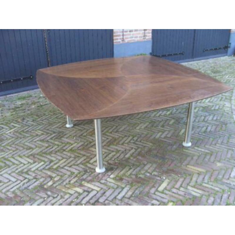 vierkante vergader / eet tafel ( donker eiken )