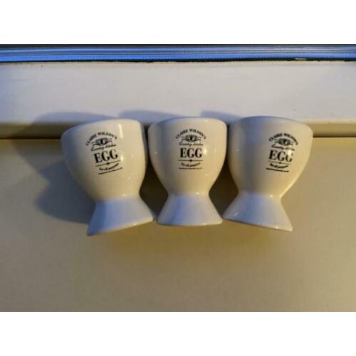 CLAIRE WILSON’S 3 stuks eierdopjes geheel gaaf