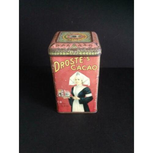 DROSTE 's CACAO netto ½ K.G. For Eng & Colonies Blik nr 4