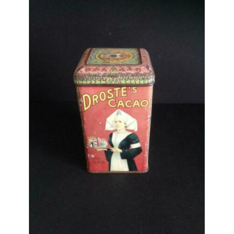 DROSTE 's CACAO netto ½ K.G. For Eng & Colonies Blik nr 4