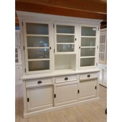 *ACTIE* Mooie Landelijke Witte Buffetkast Winkelkast (2414A)