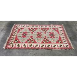 Handgeknoopt anatolisch tapijt Kars roze Perzisch 135x300cm
