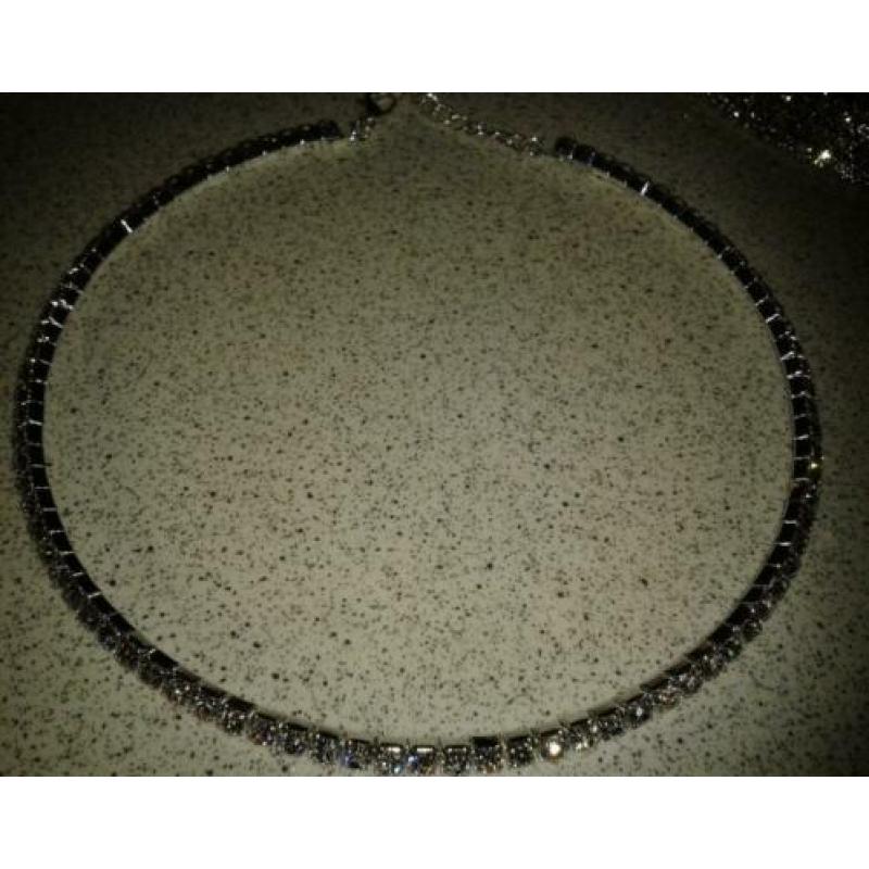Nieuw! Choker strass ketting 5-rij kristal *GALA* collier