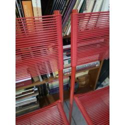 2 rode Spaghetti Chair - Giandomenico Belotti voor Alias