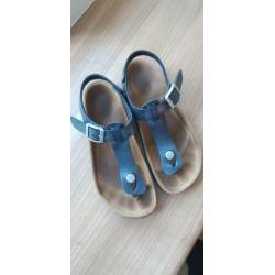 kipling sandalen meisje maat 34 metallic blauw