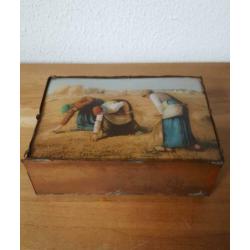 Oude koperen brievenhouder