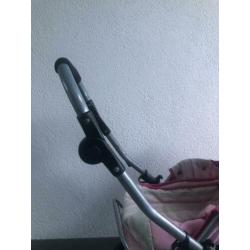 Poppenwagen buggy/kinderwagen roze