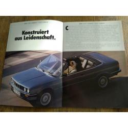 BMW 3 serie cabriolet e30 Duitstalige folder uit 1989