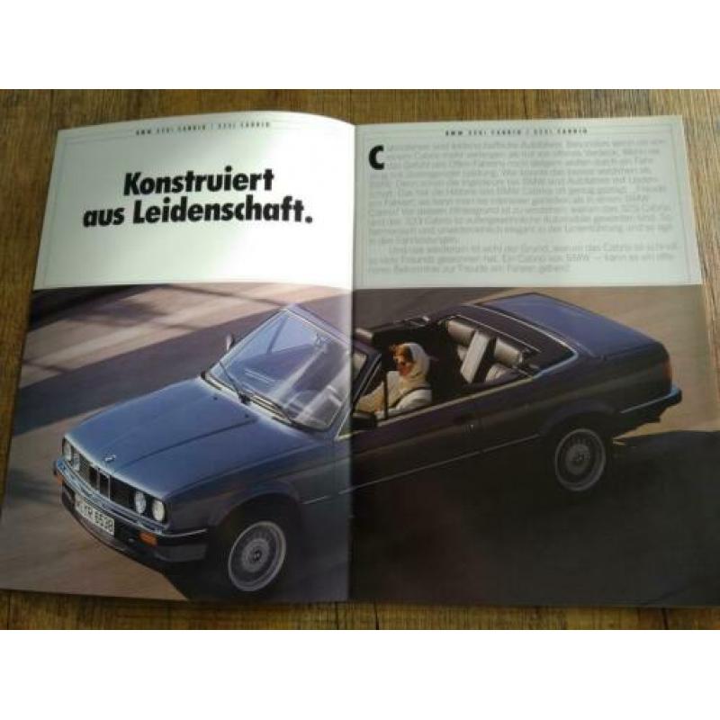 BMW 3 serie cabriolet e30 Duitstalige folder uit 1989