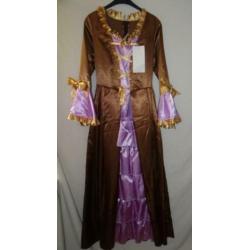 Mooie bruin/goud/lila MARKIES/KONINGIN/PRINSES jurk (2)
