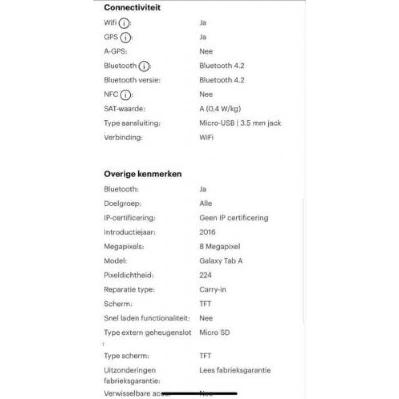 Splinter nieuwe Samsung Tablet