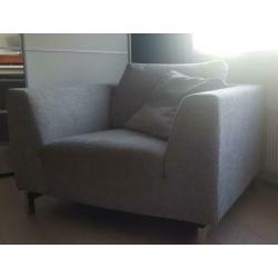 Loveseat, grijs gemeleerd