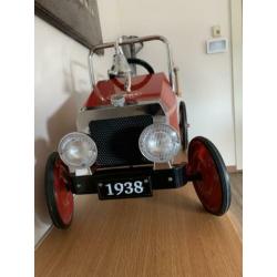 Trapauto retro brandweerwagen metaal