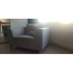 Loveseat, grijs gemeleerd