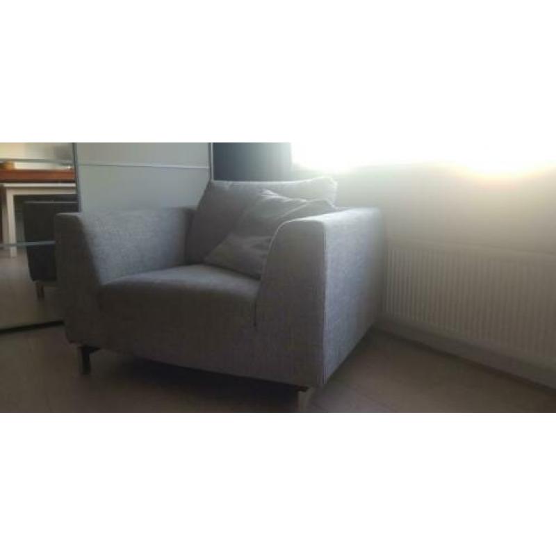 Loveseat, grijs gemeleerd