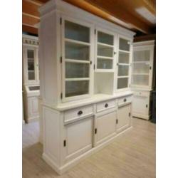 *ACTIE* Mooie Landelijke Witte Buffetkast Winkelkast (2414A)