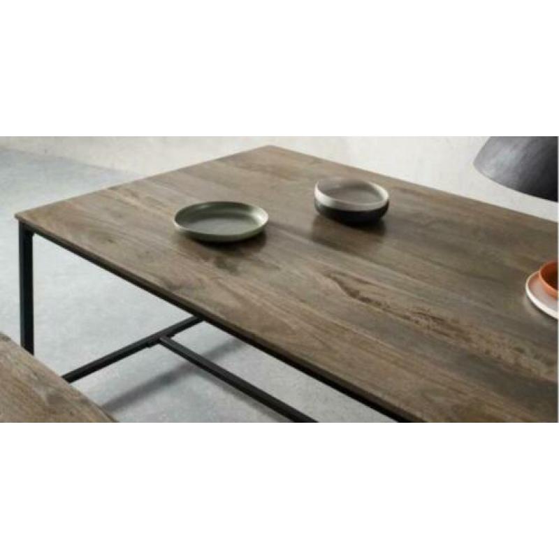eetkamertafel met bankje, mangohout van MADE