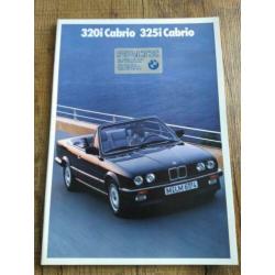BMW 3 serie cabriolet e30 Duitstalige folder uit 1989