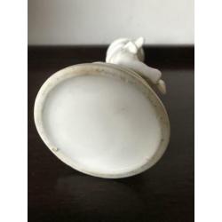Plateel kaarsenstandaard met engeltjes 13 cm