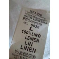 PERLA NERA witte blouse rugpand met kantstr.L