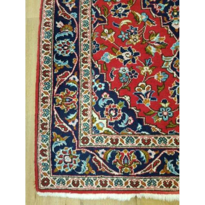Vintage handgeknoopt perzisch tapijt Kashan 151x100