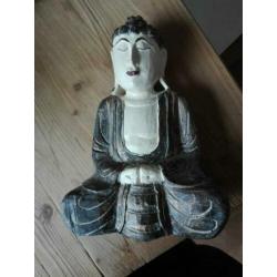 Houten boeddha 24'5 x 17 voor € 5