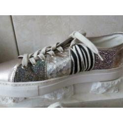 schoenen sneakers goud stokton gio+ leer