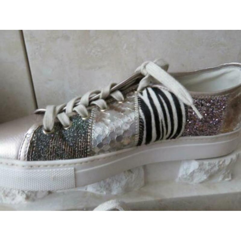 schoenen sneakers goud stokton gio+ leer