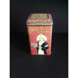 DROSTE 's CACAO netto ½ K.G. For Eng & Colonies Blik nr 4