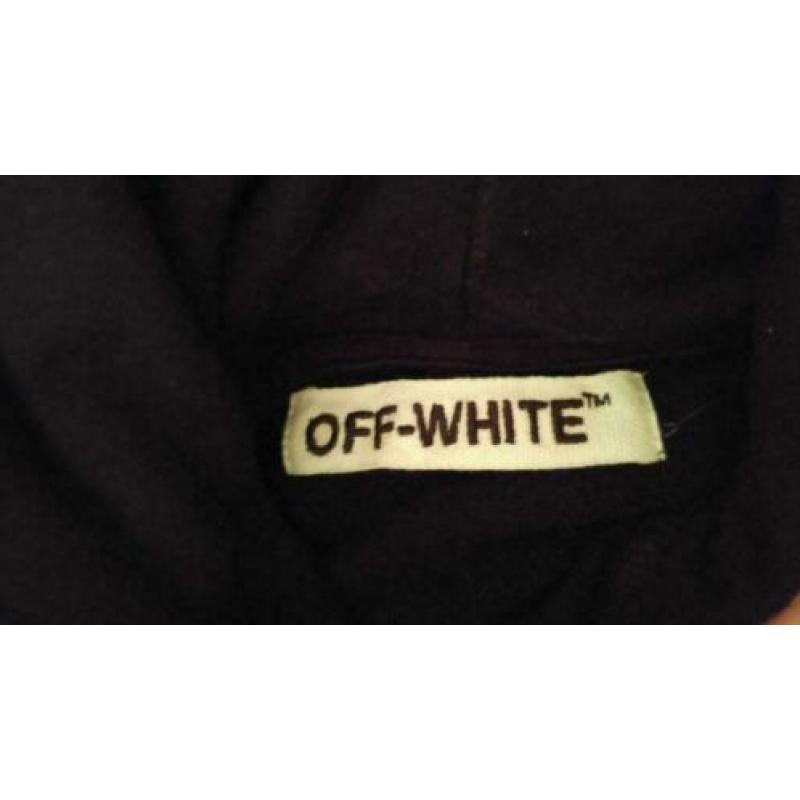Off White Waves Hoodie M/L Zwart