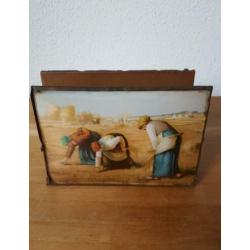 Oude koperen brievenhouder